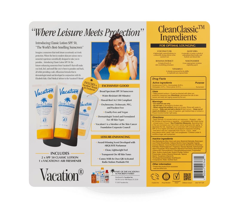 فاكيشن لوشن فاكيشن كلاسيك بعامل حماية من الشمس 50 - عبوة من قطعتين مع معطر جو - Image 3